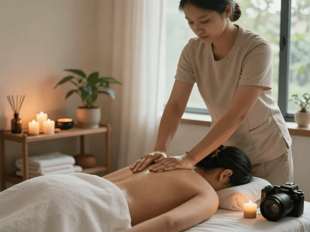 남양주출장안마 therapy session in serene spa with calming ambiance