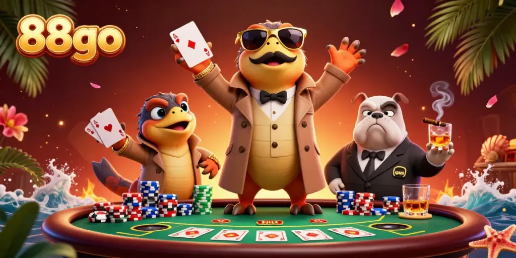 Experience thrilling casino action with 88go as raptors attempt comedic entry into VIP lounge.