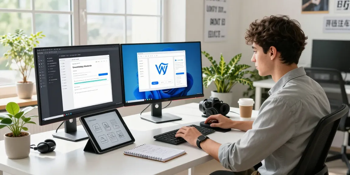WPS Download in an engaging tech office scene with a professional using modern software tools.