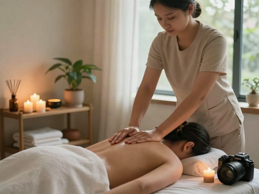 남양주출장안마 therapy session in serene spa with calming ambiance