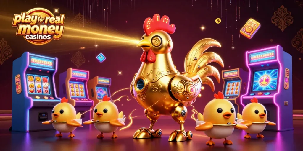 Experience thrilling action as you play for real money casinos with engaging 3D characters and casino themes.
